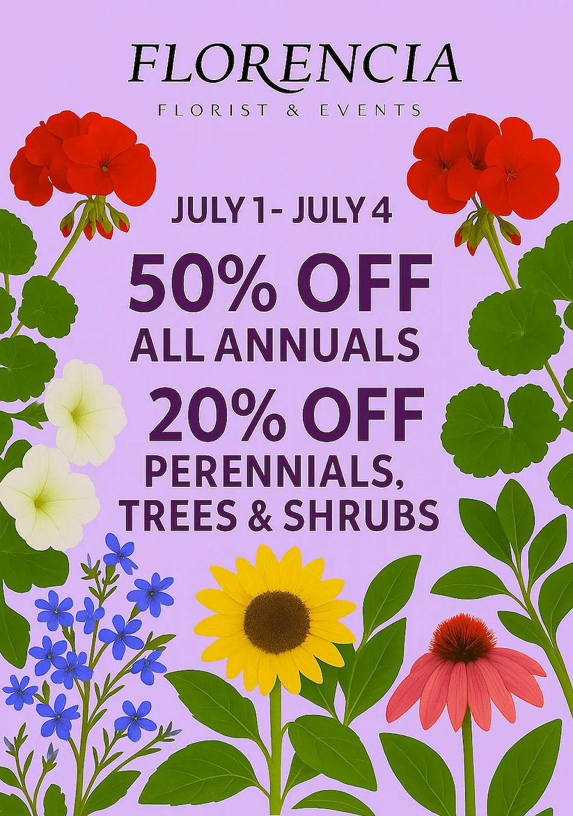 Discount with perennials, trees, and shrubs